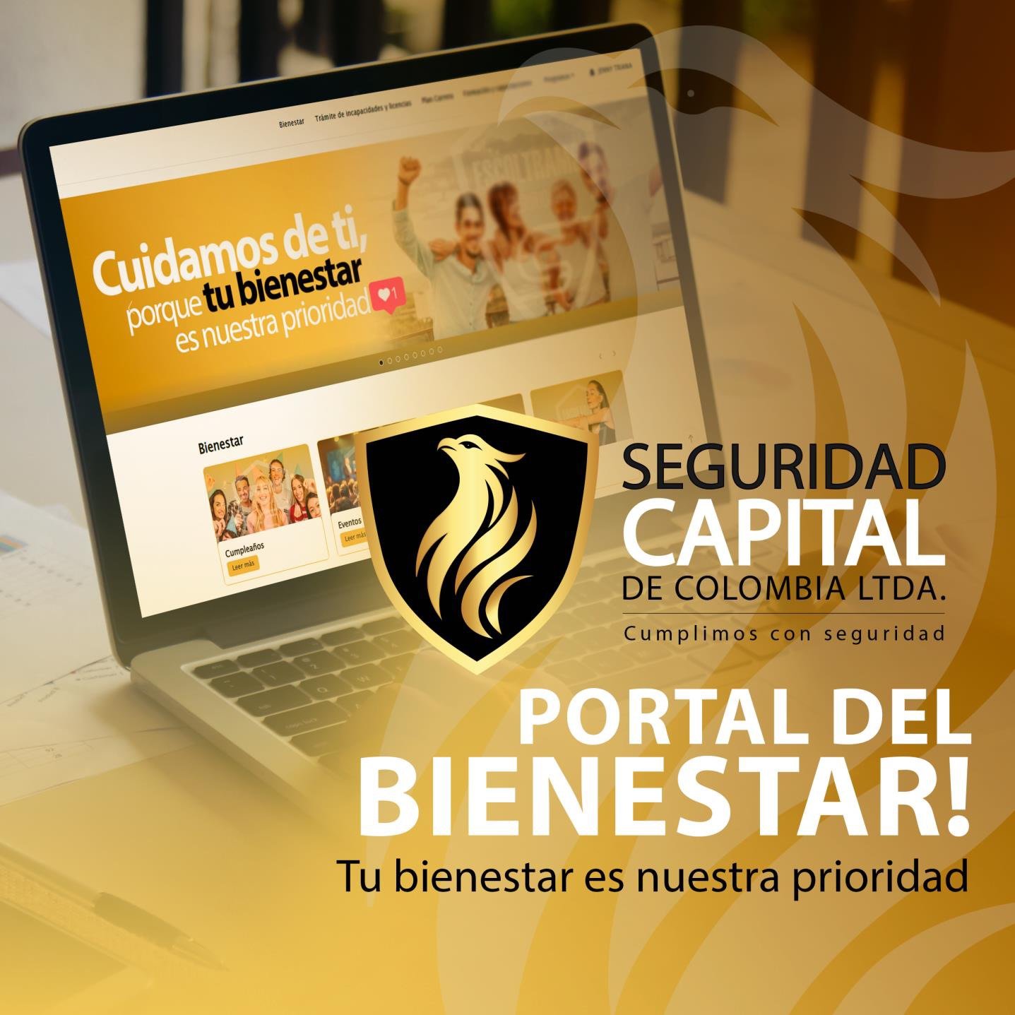 Pantalla del Portal del Bienestar de Seguridad Capital.
